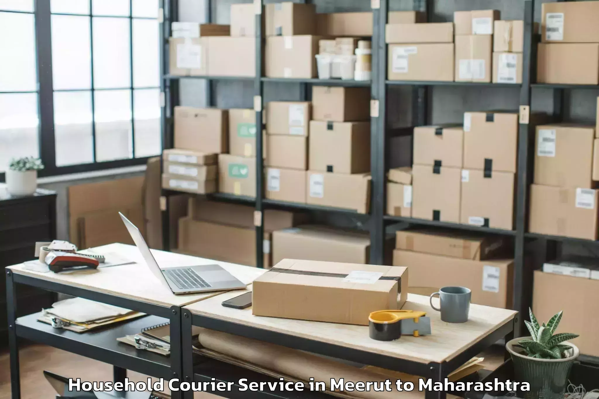 Professional Meerut to Alandi Household Courier